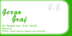 gergo graf business card